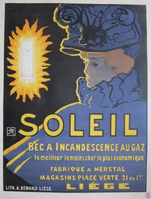 Soleil, bec a incandescence au gaz